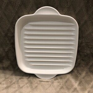 Vintage Corning Ware 9x9 Rack MR-3 Ribbed Oven/Microwave Browning Dish